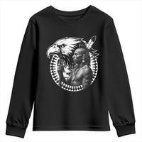 Mohawk Warrior Tribe Youth Sweatshirt Native American Haudenosaunee Pride Vintage Eagle - Wonder Print Shop