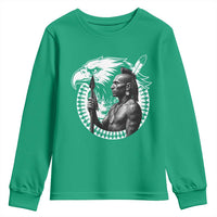 Mohawk Warrior Tribe Youth Sweatshirt Native American Haudenosaunee Pride Vintage Eagle - Wonder Print Shop