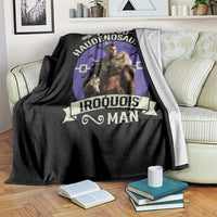 Proud Haudenosaunee Iroquois Man Throw Blanket Mohawk Tribe Native American - Wonder Print Shop