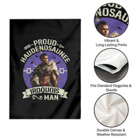 Proud Haudenosaunee Iroquois Man Garden Flag Mohawk Tribe Native American - Wonder Print Shop