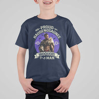 Proud Haudenosaunee Iroquois Man T Shirt For Kid Mohawk Tribe Native American - Wonder Print Shop