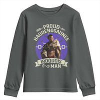 Proud Haudenosaunee Iroquois Man Youth Sweatshirt Mohawk Tribe Native American - Wonder Print Shop