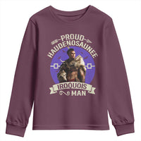 Proud Haudenosaunee Iroquois Man Youth Sweatshirt Mohawk Tribe Native American - Wonder Print Shop