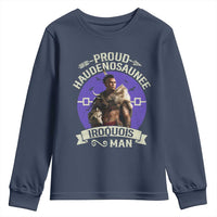 Proud Haudenosaunee Iroquois Man Youth Sweatshirt Mohawk Tribe Native American - Wonder Print Shop