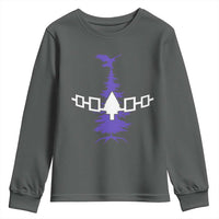 Iroquois Flag Haudenosaunee Iroquoian Native American Tribe Tree of Life Youth Sweatshirt - Wonder Print Shop