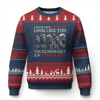 Unless Your Ancestors Look Like This You're Probably An Immigrant Ugly Christmas Sweater Native American Indian - Wonder Print Shop
