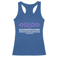 Proud Haudenosaunee Racerback Tank Top Iroquois Flag People Of The Longhouse - Wonder Print Shop