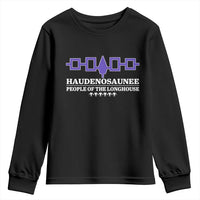 Proud Haudenosaunee Youth Sweatshirt Iroquois Flag People Of The Longhouse - Wonder Print Shop