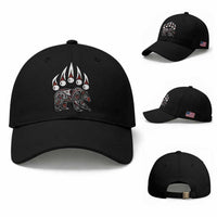 Native American Alaska Grizzly Bear Claw Indian Pride Baseball Cap