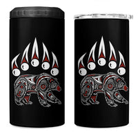 Native American Alaska Grizzly Bear Claw Indian Pride 4 in 1 Can Cooler Tumbler - Wonder Print Shop