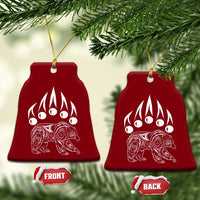 Native American Alaska Grizzly Bear Claw Indian Pride Ceramic Ornament