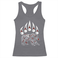 Native American Alaska Grizzly Bear Claw Indian Pride Racerback Tank Top - Wonder Print Shop