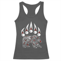 Native American Alaska Grizzly Bear Claw Indian Pride Racerback Tank Top - Wonder Print Shop