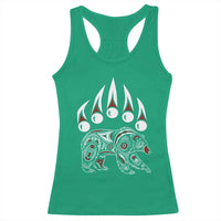 Native American Alaska Grizzly Bear Claw Indian Pride Racerback Tank Top - Wonder Print Shop