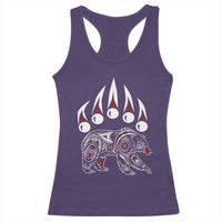 Native American Alaska Grizzly Bear Claw Indian Pride Racerback Tank Top - Wonder Print Shop
