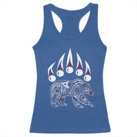 Native American Alaska Grizzly Bear Claw Indian Pride Racerback Tank Top - Wonder Print Shop