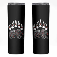 Native American Alaska Grizzly Bear Claw Indian Pride Skinny Tumbler - Wonder Print Shop