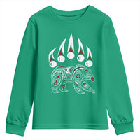 Native American Alaska Grizzly Bear Claw Indian Pride Youth Sweatshirt - Wonder Print Shop