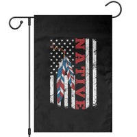Native American Feathers Vintage USA Flag Garden Flag Proud Indigenous People - Wonder Print Shop