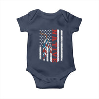 Native American Feathers Vintage USA Flag Baby Onesie Proud Indigenous People - Wonder Print Shop