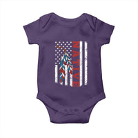 Native American Feathers Vintage USA Flag Baby Onesie Proud Indigenous People - Wonder Print Shop