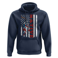 Native American Feathers Vintage USA Flag Hoodie Proud Indigenous People - Wonder Print Shop