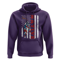 Native American Feathers Vintage USA Flag Hoodie Proud Indigenous People - Wonder Print Shop