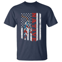 Native American Feathers Vintage USA Flag T Shirt Proud Indigenous People - Wonder Print Shop