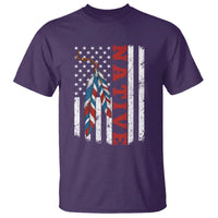 Native American Feathers Vintage USA Flag T Shirt Proud Indigenous People - Wonder Print Shop