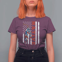Native American Feathers Vintage USA Flag T Shirt For Women Proud Indigenous People - Wonder Print Shop