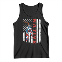 Native American Feathers Vintage USA Flag Tank Top Proud Indigenous People - Wonder Print Shop