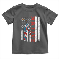 Native American Feathers Vintage USA Flag Toddler T Shirt Proud Indigenous People - Wonder Print Shop