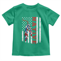 Native American Feathers Vintage USA Flag Toddler T Shirt Proud Indigenous People - Wonder Print Shop