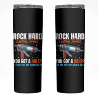 Funny Rock Hard Caulking Services Skinny Tumbler Offensive Embarrassing Inappropriate Adult Humor - Wonder Print Shop