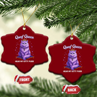 Funny Queef Queen Cat Ceramic Ornament Hear My Kitty Purr Inappropriate Dirty Adult Humor - Wonder Print Shop