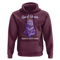 Funny Queef Queen Cat Hoodie Hear My Kitty Purr Inappropriate Dirty Adult Humor - Wonder Print Shop