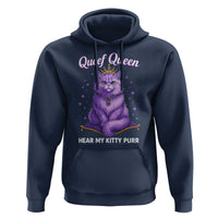 Funny Queef Queen Cat Hoodie Hear My Kitty Purr Inappropriate Dirty Adult Humor - Wonder Print Shop
