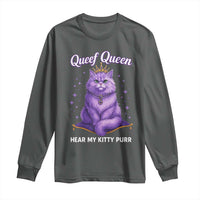 Funny Queef Queen Cat Long Sleeve Shirt Hear My Kitty Purr Inappropriate Dirty Adult Humor - Wonder Print Shop