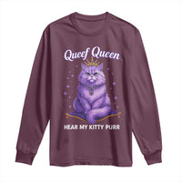 Funny Queef Queen Cat Long Sleeve Shirt Hear My Kitty Purr Inappropriate Dirty Adult Humor - Wonder Print Shop