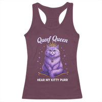 Funny Queef Queen Cat Racerback Tank Top Hear My Kitty Purr Inappropriate Dirty Adult Humor - Wonder Print Shop