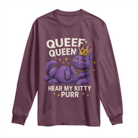 Funny Queef Queen Cat Long Sleeve Shirt Hear My Kitty Purr Inappropriate Dirty Adult Humor Jokes - Wonder Print Shop