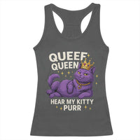 Funny Queef Queen Cat Racerback Tank Top Hear My Kitty Purr Inappropriate Dirty Adult Humor Jokes - Wonder Print Shop