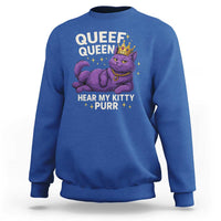 Funny Queef Queen Cat Sweatshirt Hear My Kitty Purr Inappropriate Dirty Adult Humor Jokes - Wonder Print Shop
