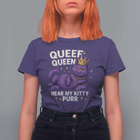 Funny Queef Queen Cat T Shirt For Women Hear My Kitty Purr Inappropriate Dirty Adult Humor Jokes - Wonder Print Shop