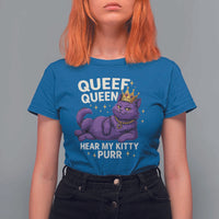 Funny Queef Queen Cat T Shirt For Women Hear My Kitty Purr Inappropriate Dirty Adult Humor Jokes - Wonder Print Shop