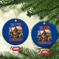 Sir Cumsalot Funny Offensive Knight Meme Bootleg Graphic Ceramic Ornament