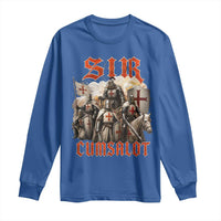 Sir Cumsalot Funny Offensive Knight Meme Bootleg Graphic Long Sleeve Shirt