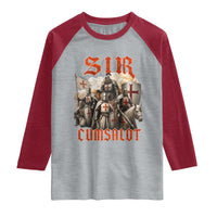 Sir Cumsalot Funny Offensive Knight Meme Bootleg Graphic Raglan Shirt