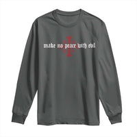 Make No Peace with Evil Knight Templar Jerusalem Crusade Cross Long Sleeve Shirt
