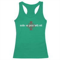 Make No Peace with Evil Knight Templar Jerusalem Crusade Cross Racerback Tank Top